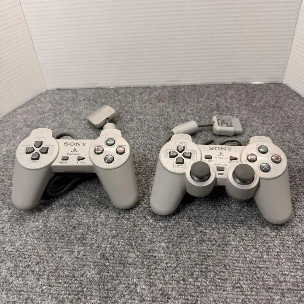 Sony PlayStation 1 PS1 Gray Wired Controller Lot SCPH-1080 SCPH-1200 OEM Gamepad